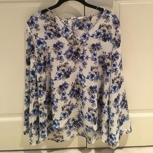 Blue/White Floral Blouse